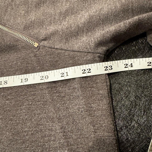 Rock & Republic Woman Size XL Gray Silver Mini Logi Zip Collar - Picture 5 of 10